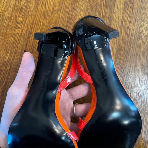 🧡Calvin Klein Narella Orange Patent Stilettos - Picture 11 of 12